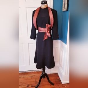 Coldwater Creek copper & black two-piece dress suit 10